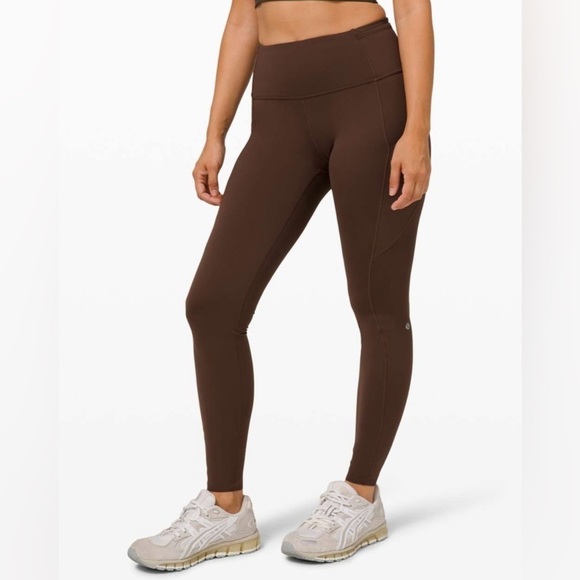 Lululemon 2 Fast + Free High-Rise 28" Non-Reflective Brushed Nulux Brown Earth - Picture 2 of 15